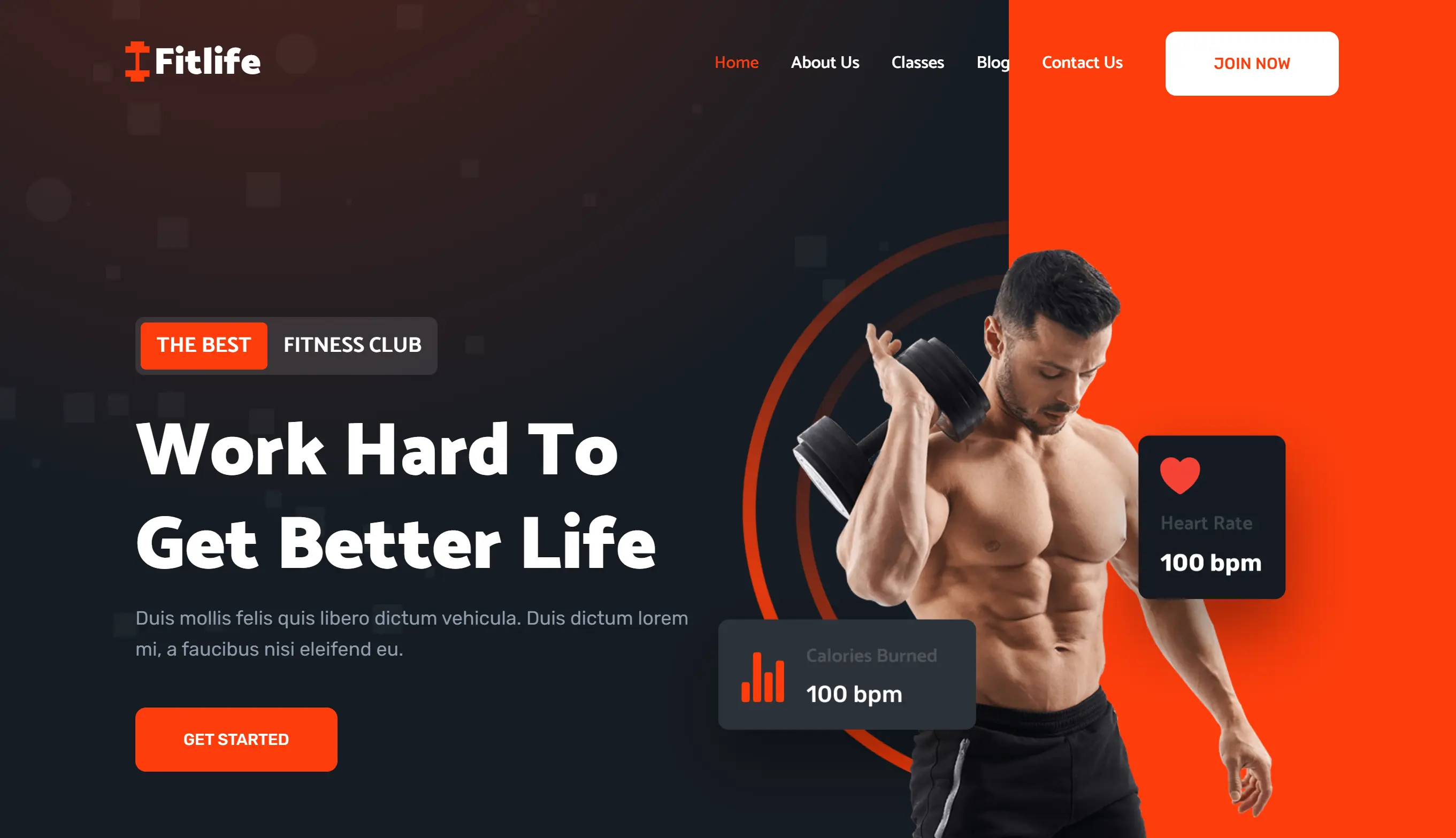 Screenshot of Fitness Center Website Design in Kenya
