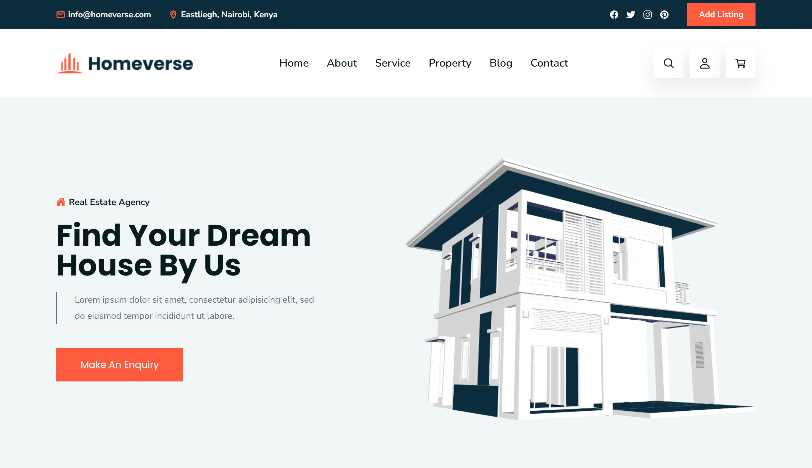 Property Listing Website Design in Nairobi
